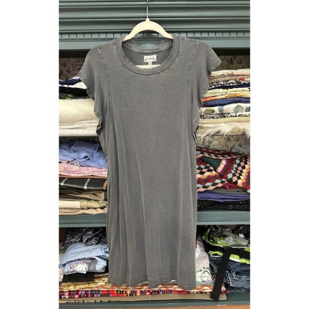 Wonderly Gray 100% Cotton Sleeveless Dress Size Small
